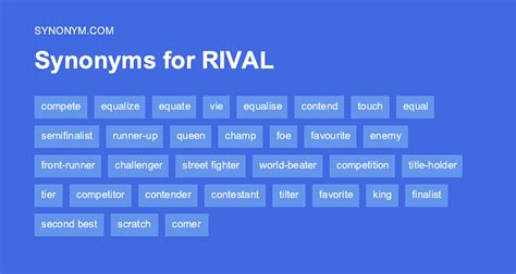 rival synonym|antonyms for rival.